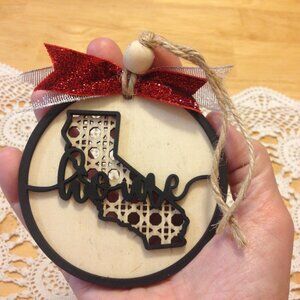 California Home Christmas Ornament, home, lightweight wood, new item
